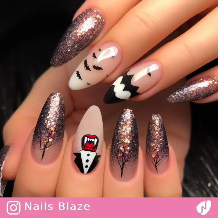 Vampire Fangs Nails | Halloween - NB777